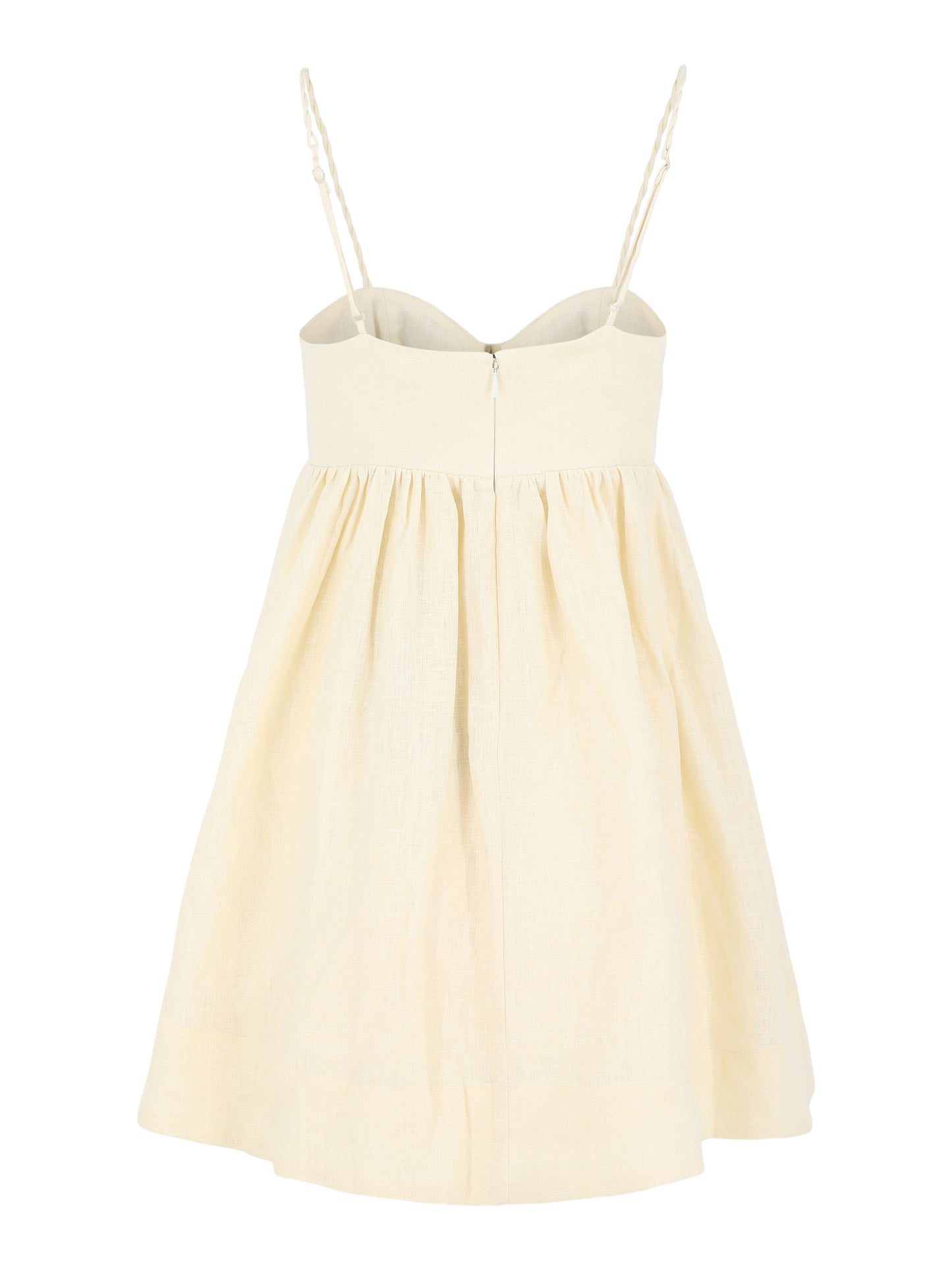 Farm Rio Coconut Tree Embroidered Mini Dress in Sand