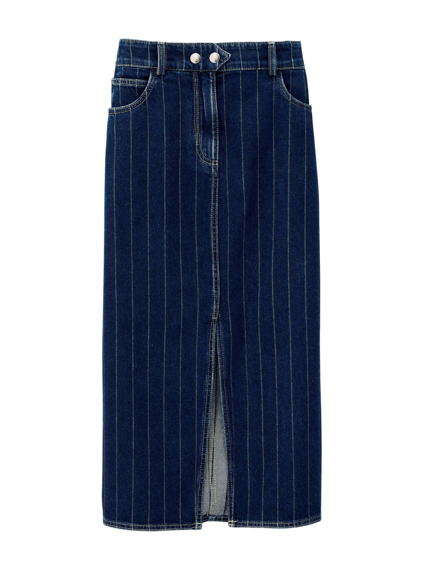 BA+SH Romy Column Skirt in BlueJeans