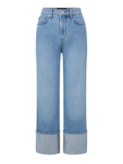 Veronica Beard Dylan High Rise Straight-Leg Jeans in Silverwood Blue