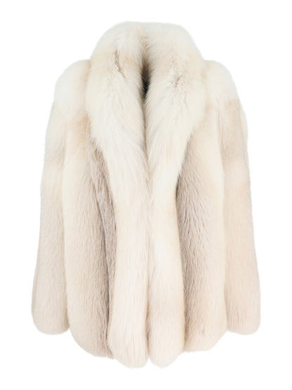 LAPOINTE Fur Coat in Butter Ivory