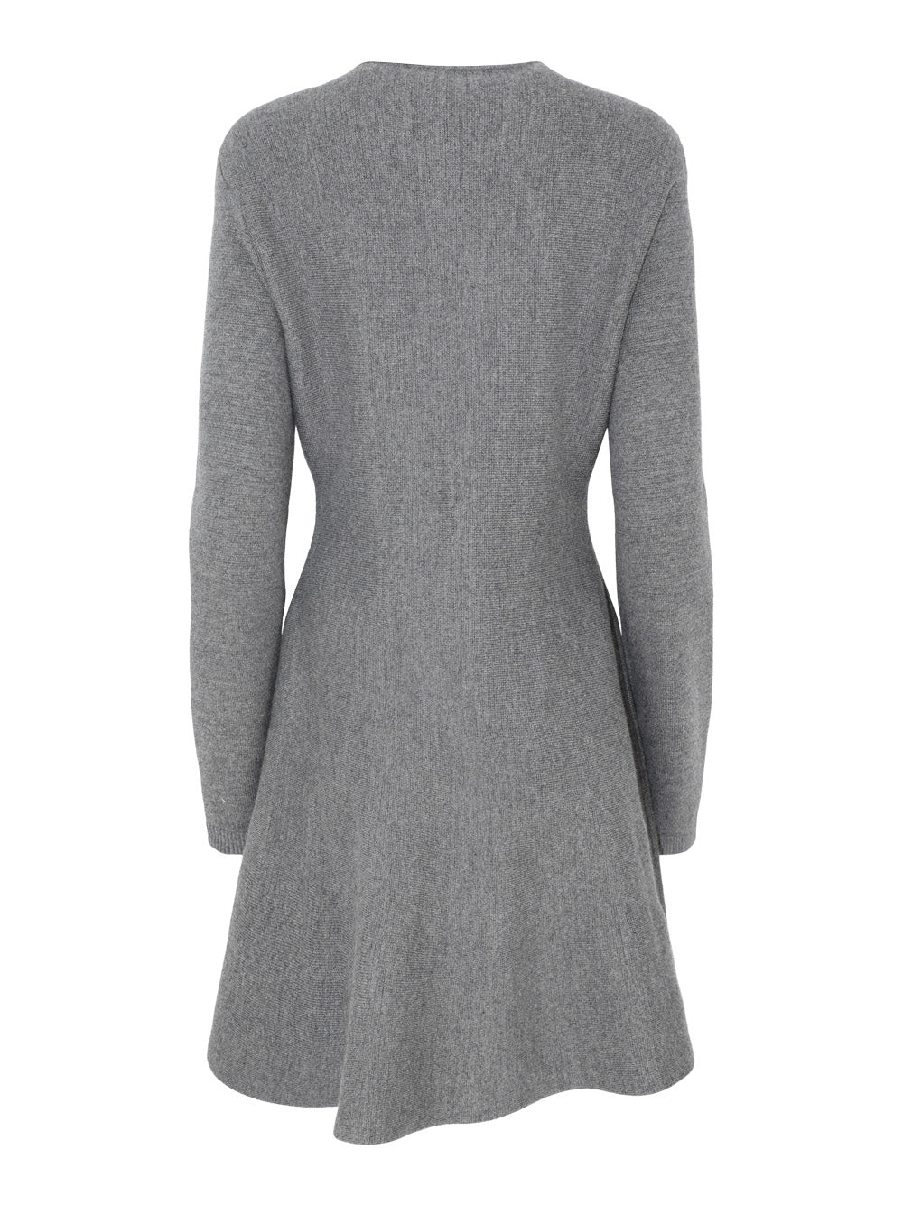 Self-Portrait Grey Crochet Flower Collared Knit Mini Dress