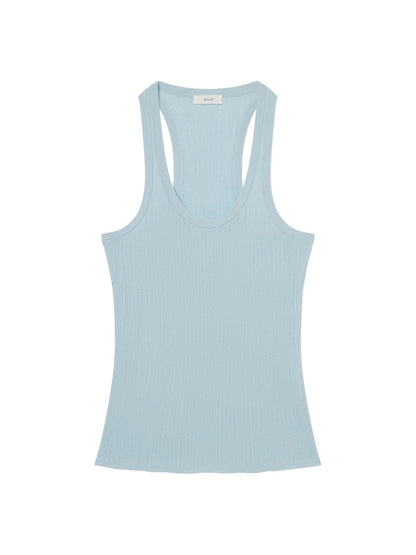 A.L.C. Iris Fine Cotton Knit Tank in Sky Blue