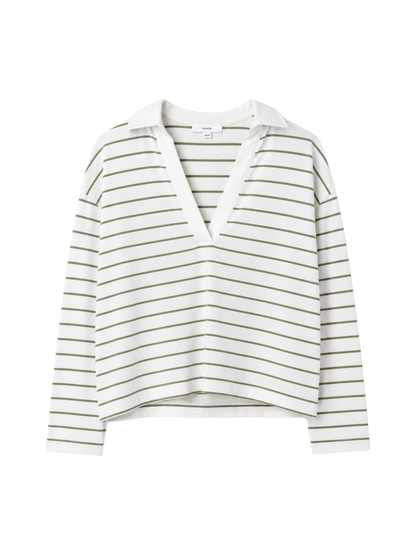 Vince Striped Easy L/S Polo