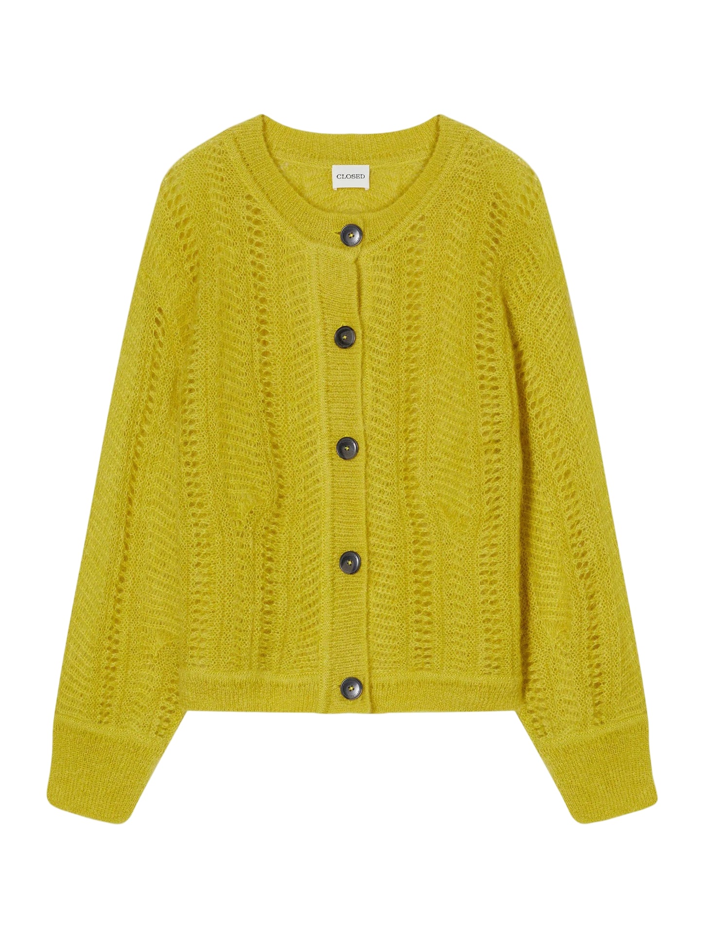 CLOSED Crewneck Cardigan in Golden Yellow