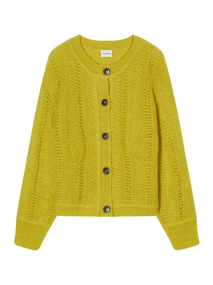CLOSED Crewneck Cardigan in Golden Yellow