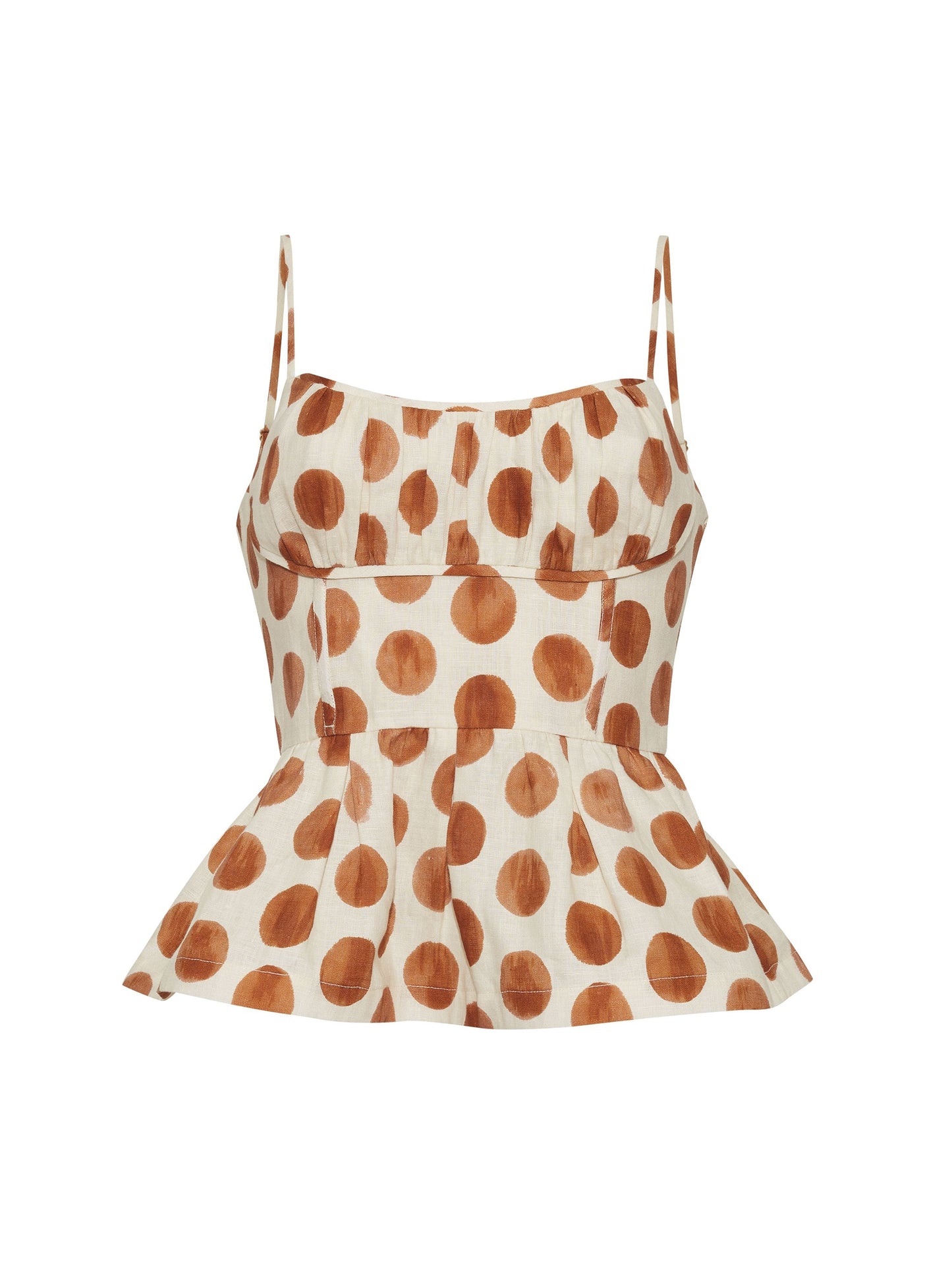 Cara Cara Alba Top in Celeste Spot Ginger