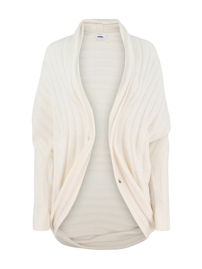 Beryll Cocoon Cardigan Coat in Winter White