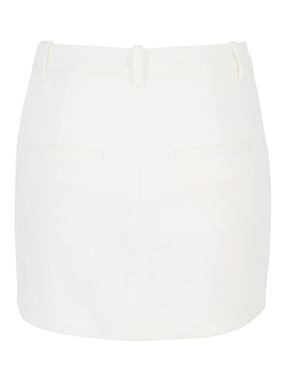 Vince Tailored Italian Cotton Skort in Optic White
