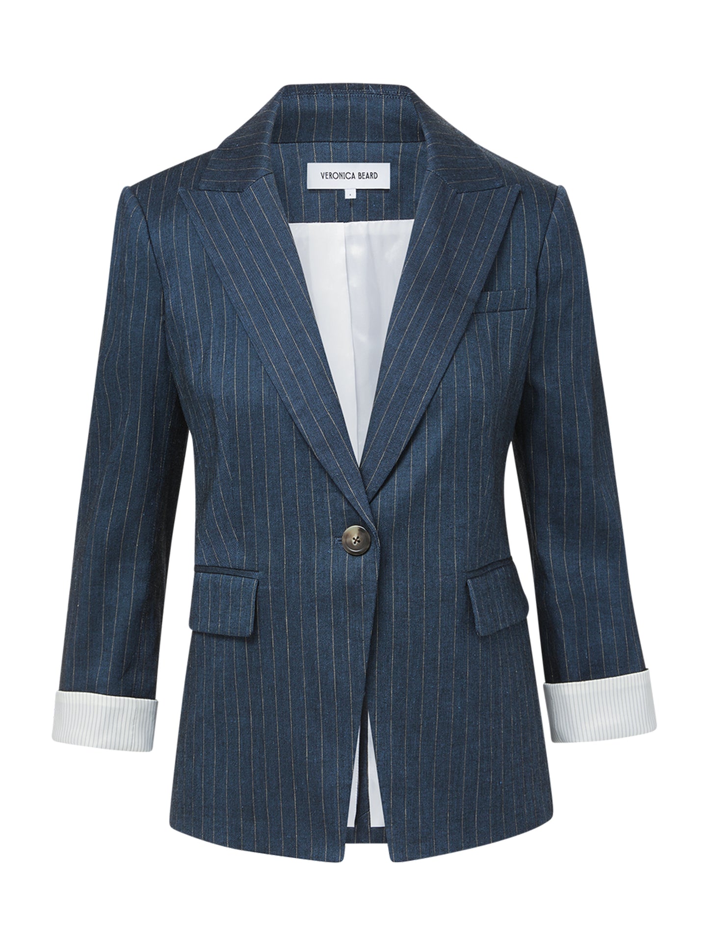 Veronica Beard Obie Dickey Jacket in Blue/Dove