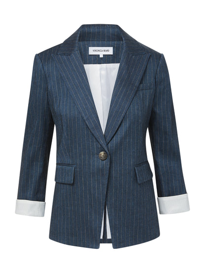 Veronica Beard Obie Dickey Jacket in Blue/Dove