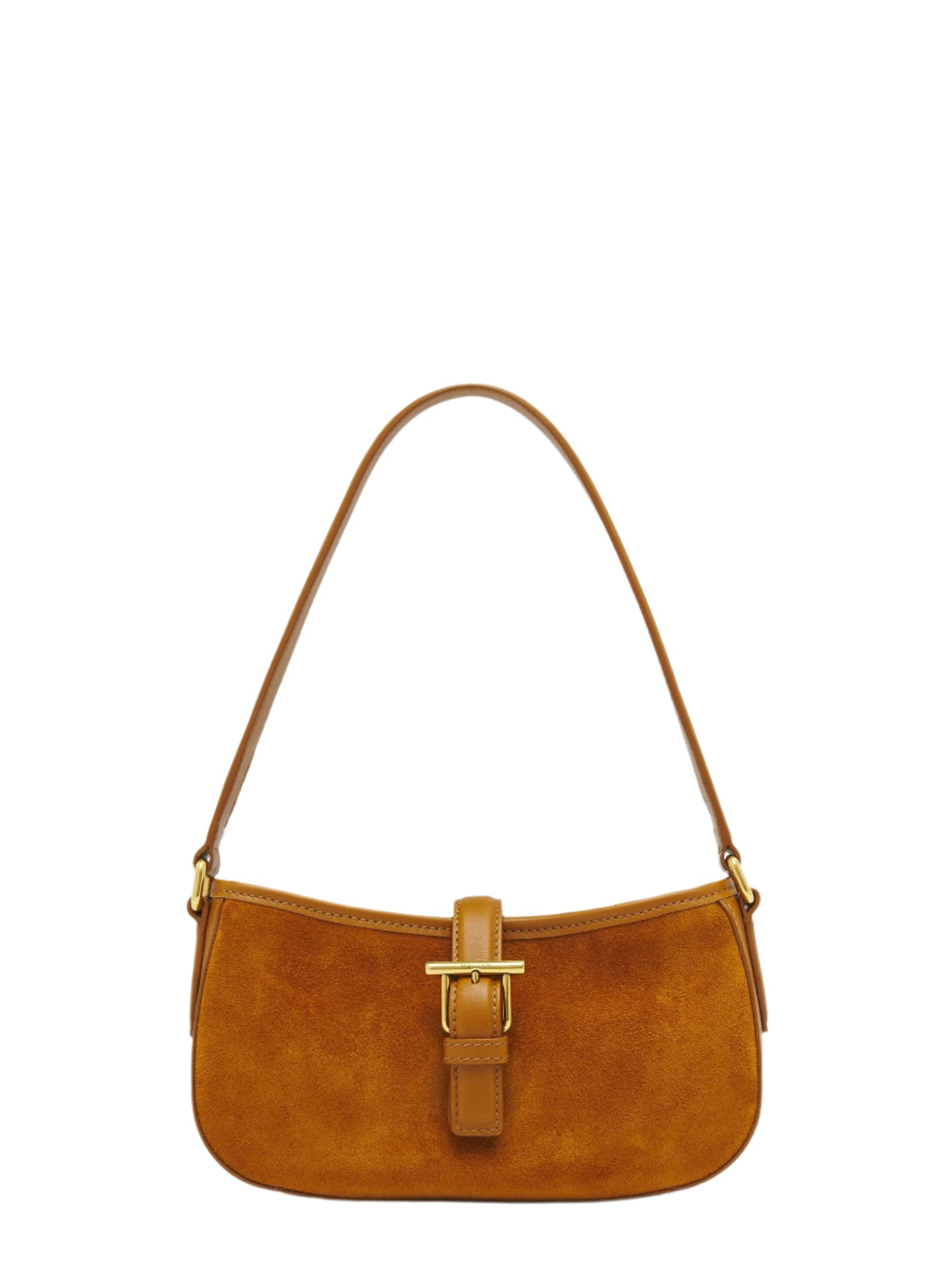Alexander McQueen T-Bar Shoulder Mini in Light Brown/Gold