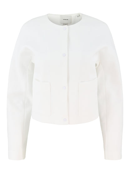 Vince Collarless Jacket in Optic White