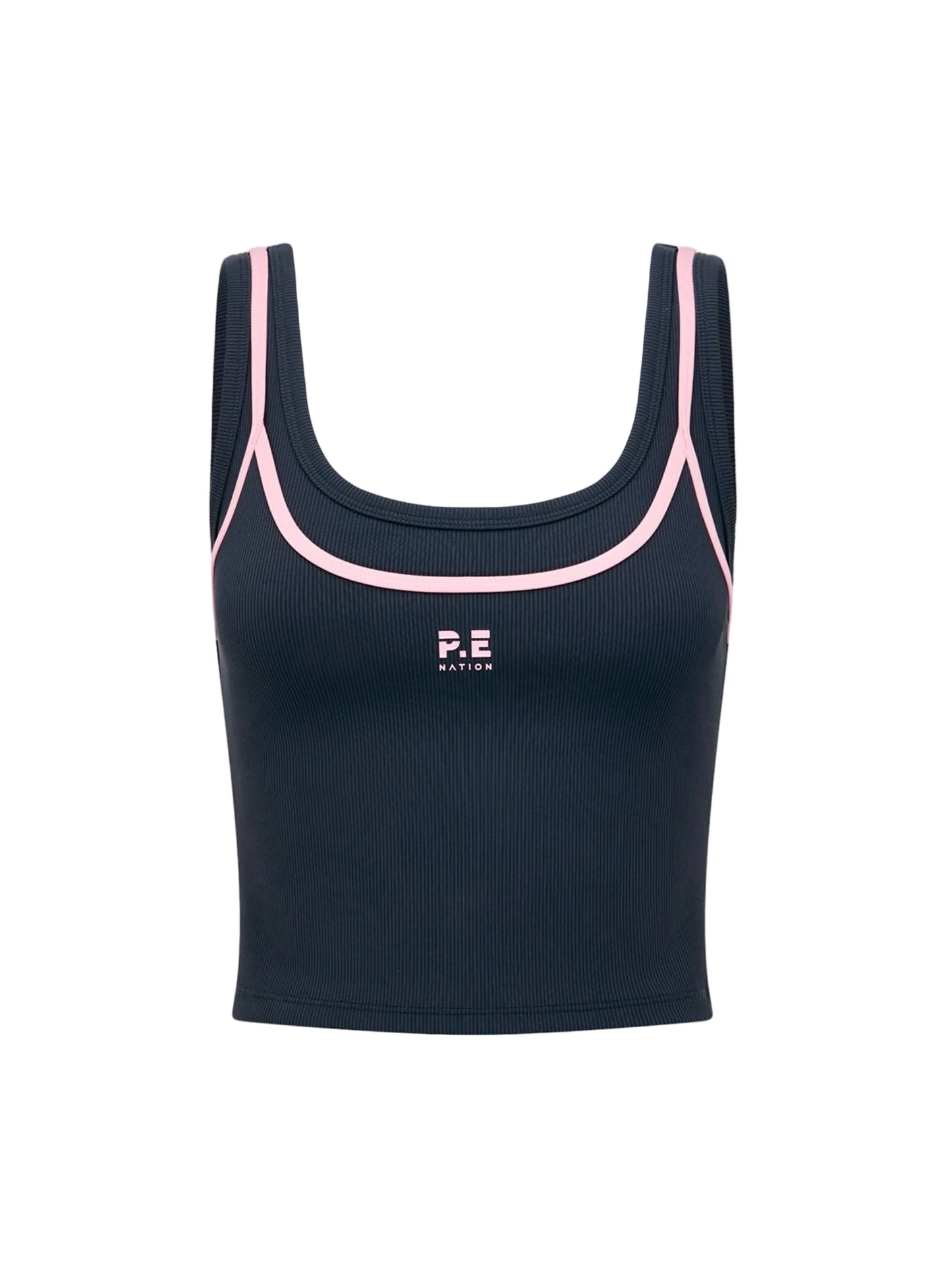 P.E Nation Forward Tank in Marine Blue/Prism Pink
