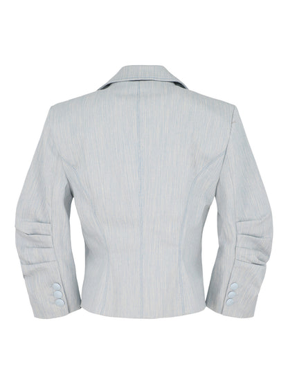 Cinq à Sept Two Tone Melange Le Petit Khloe Blazer in Kettle Pond/White