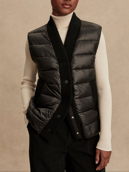Varley Colwyn Combo Boxy Gilet in Black