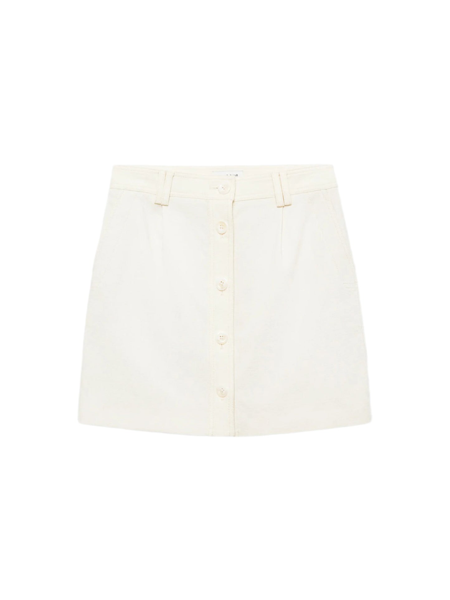 Anine Bing Zaire Mini Skirt in Cream