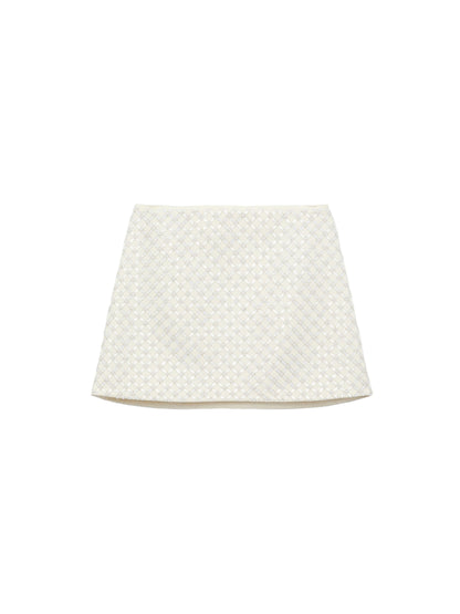 Dorothee Schumacher Sparkling Statement Skirt in Pearl