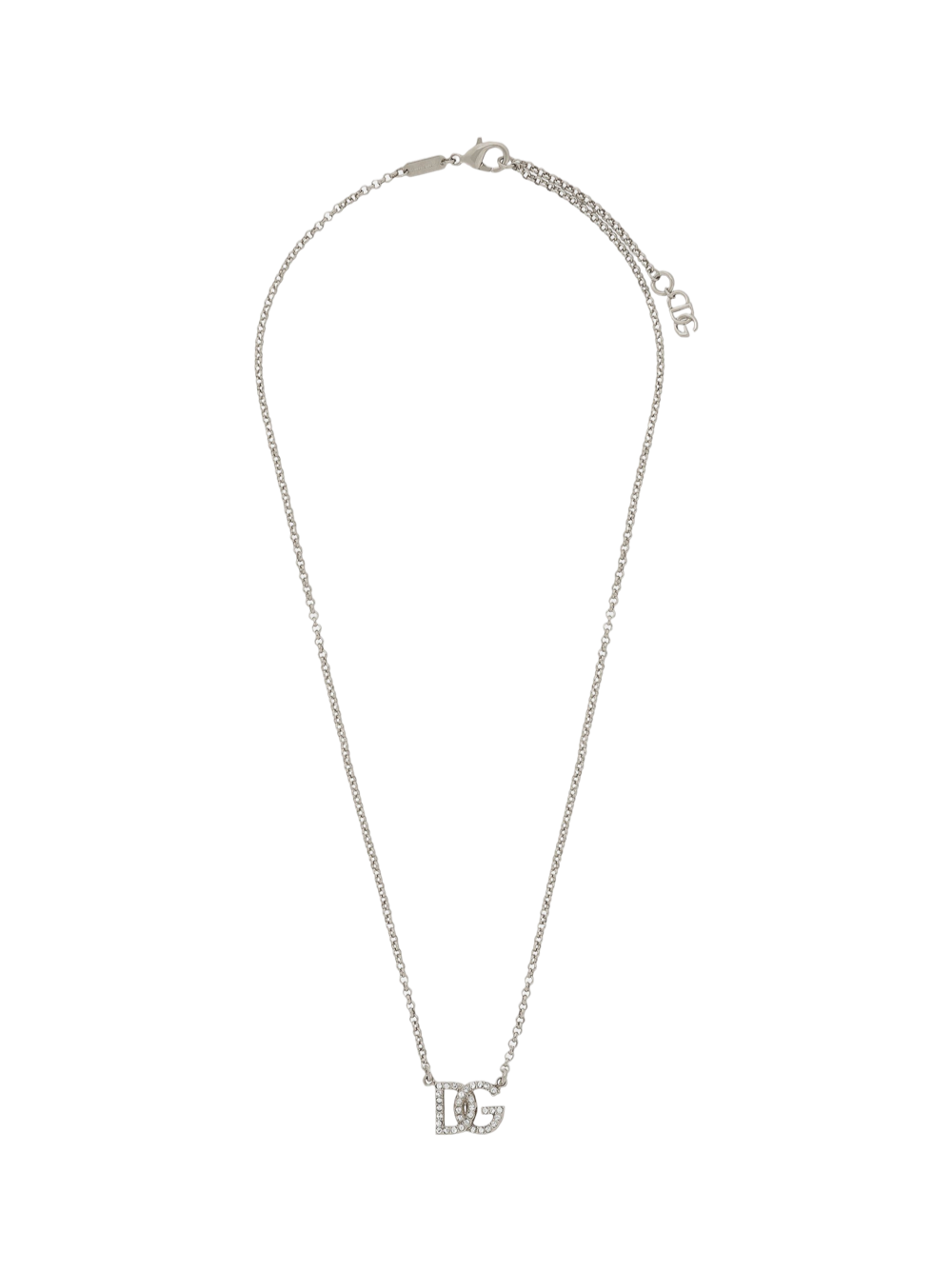 Dolce & Gabbana Crystal-Embellished Logo Necklace