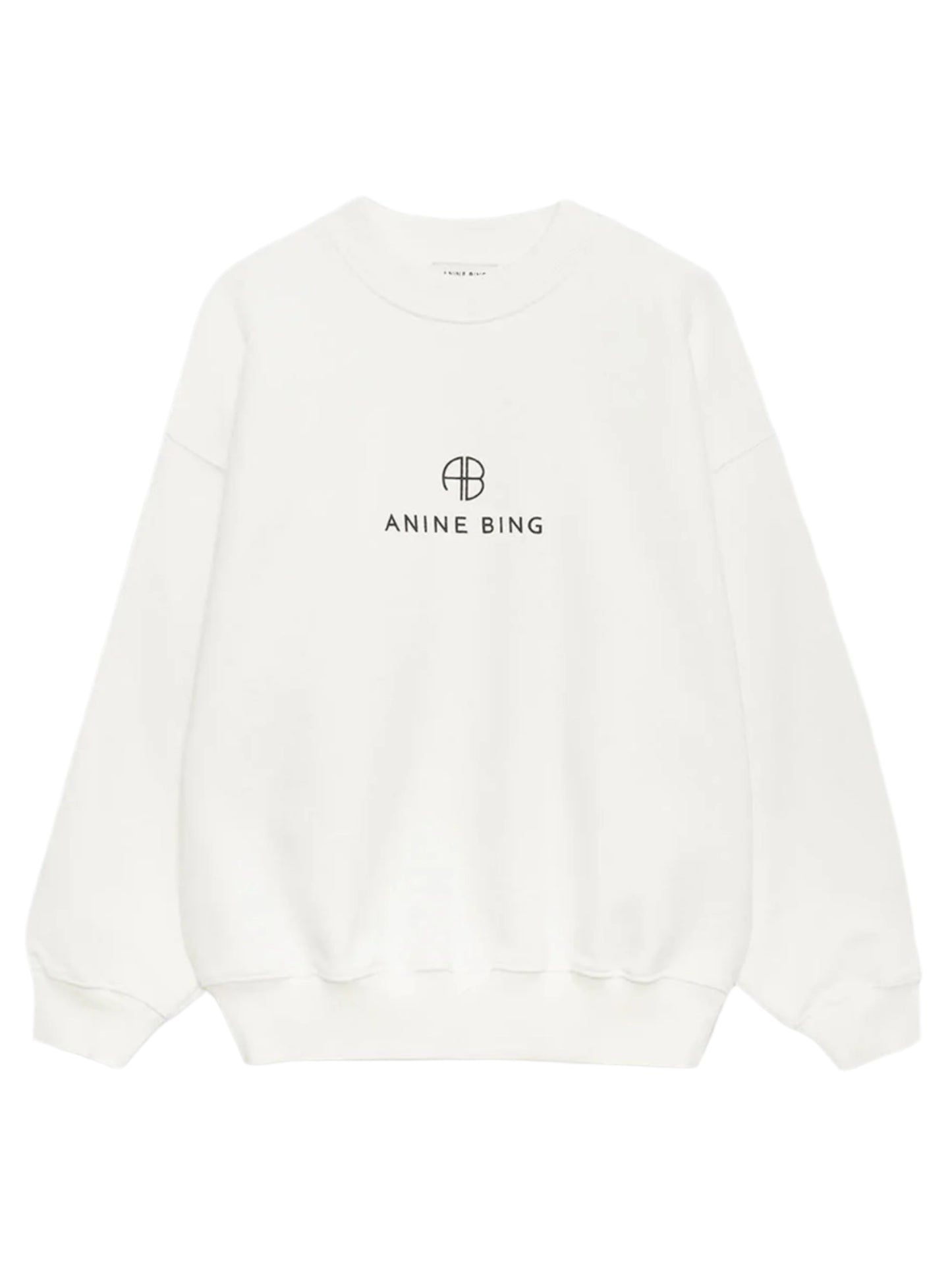 Anine Bing Jaci Sweatshirt Monogram in Ivory