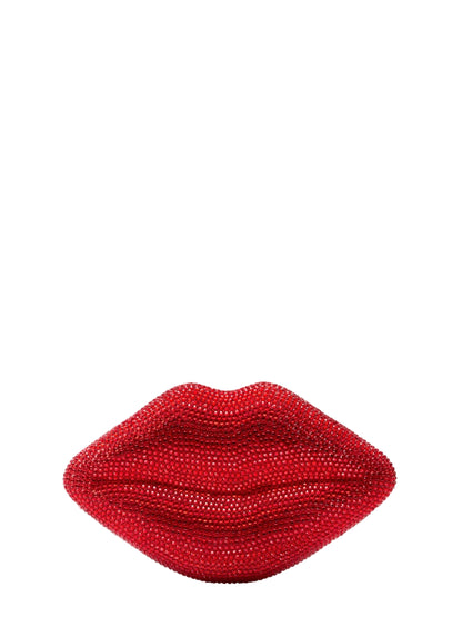 Simon Miller Crystal Lip Clutch in Lucky Red
