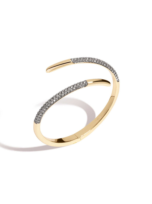 Demarson Vesey Cuff Bracelet in Gold/Gunmetal/Crystal