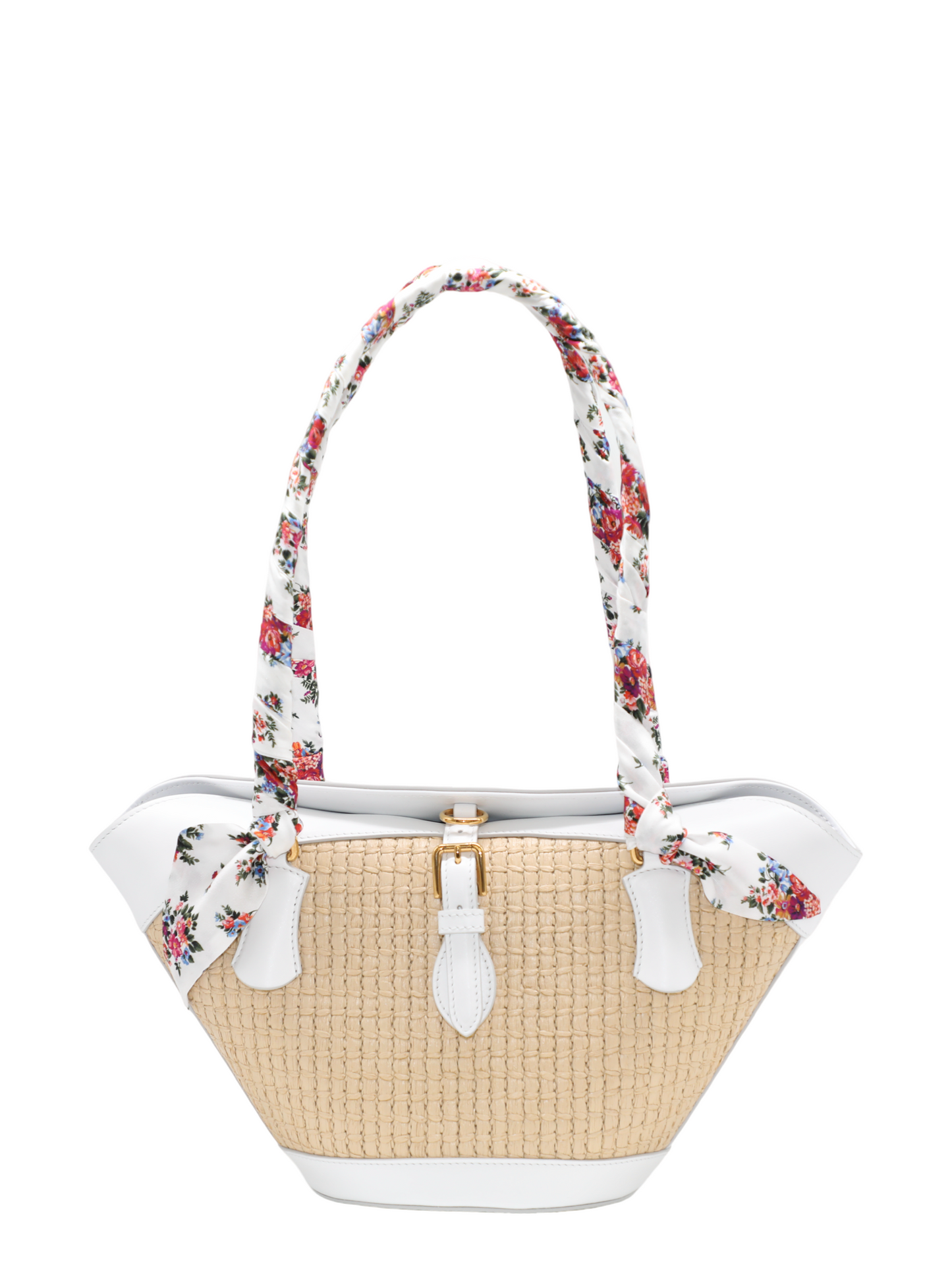 Dolce & Gabbana Basket Top Handle Bag in Crema/Blanco