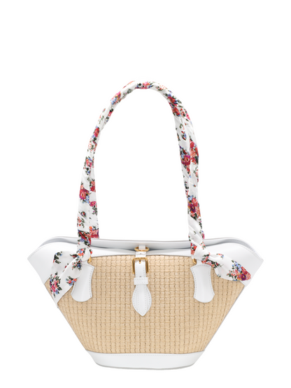 Dolce & Gabbana Basket Top Handle Bag in Crema/Blanco