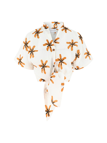 Cala de la Cruz Leroy Top in Cattleya Ivory