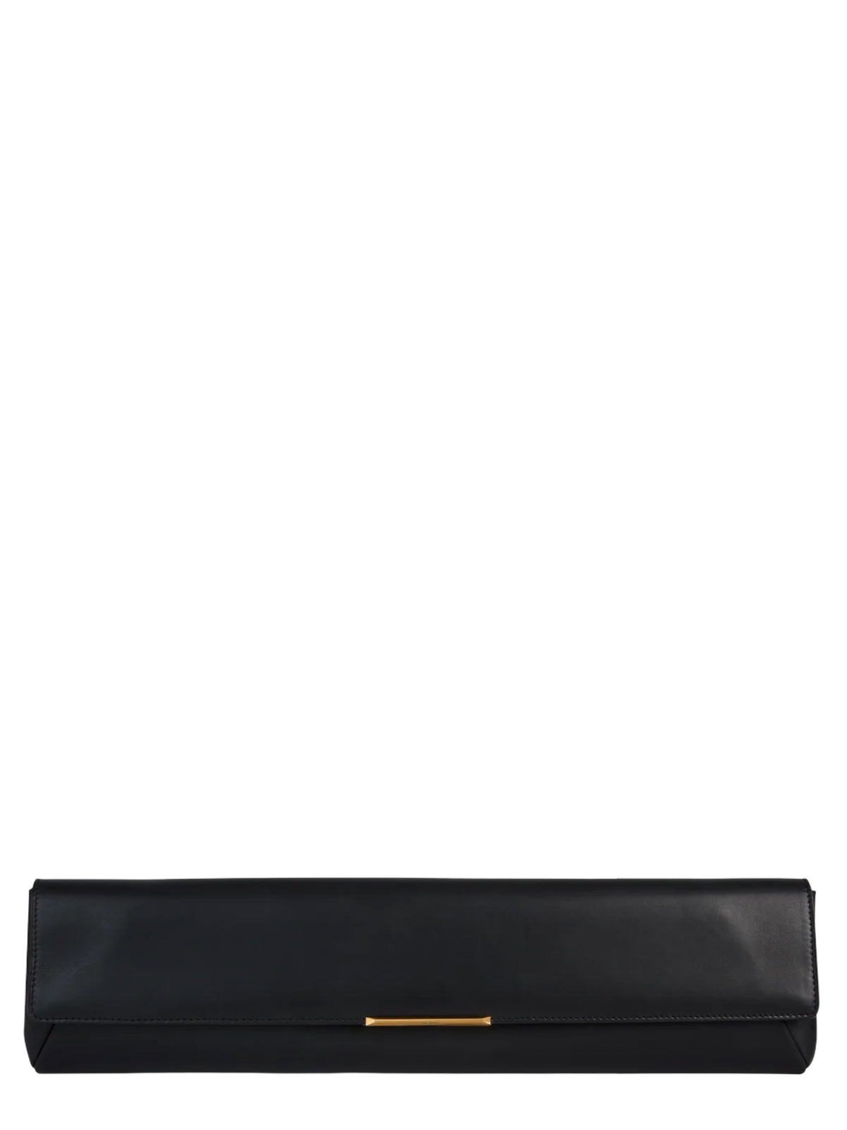 Balmain Long Clutch Bag in Smooth Leather Noir