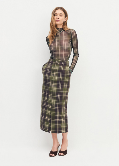 Favorite Daughter Sheer Fantasy Top in Countryside Plaid