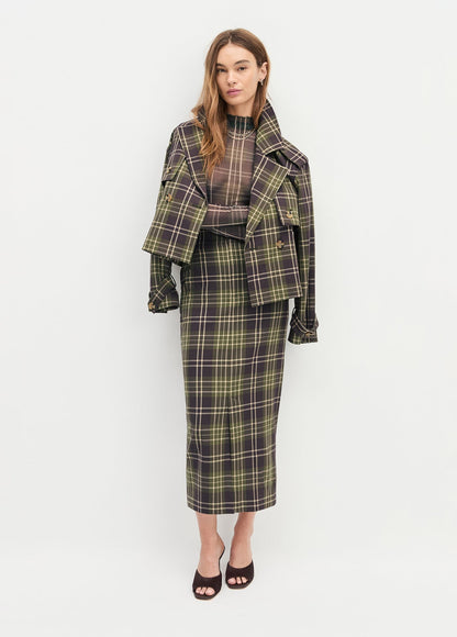 Favorite Daughter Sheer Fantasy Top in Countryside Plaid