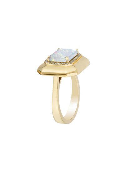 Goshwara The Classics Collection Emerald Cut Ring in Opal