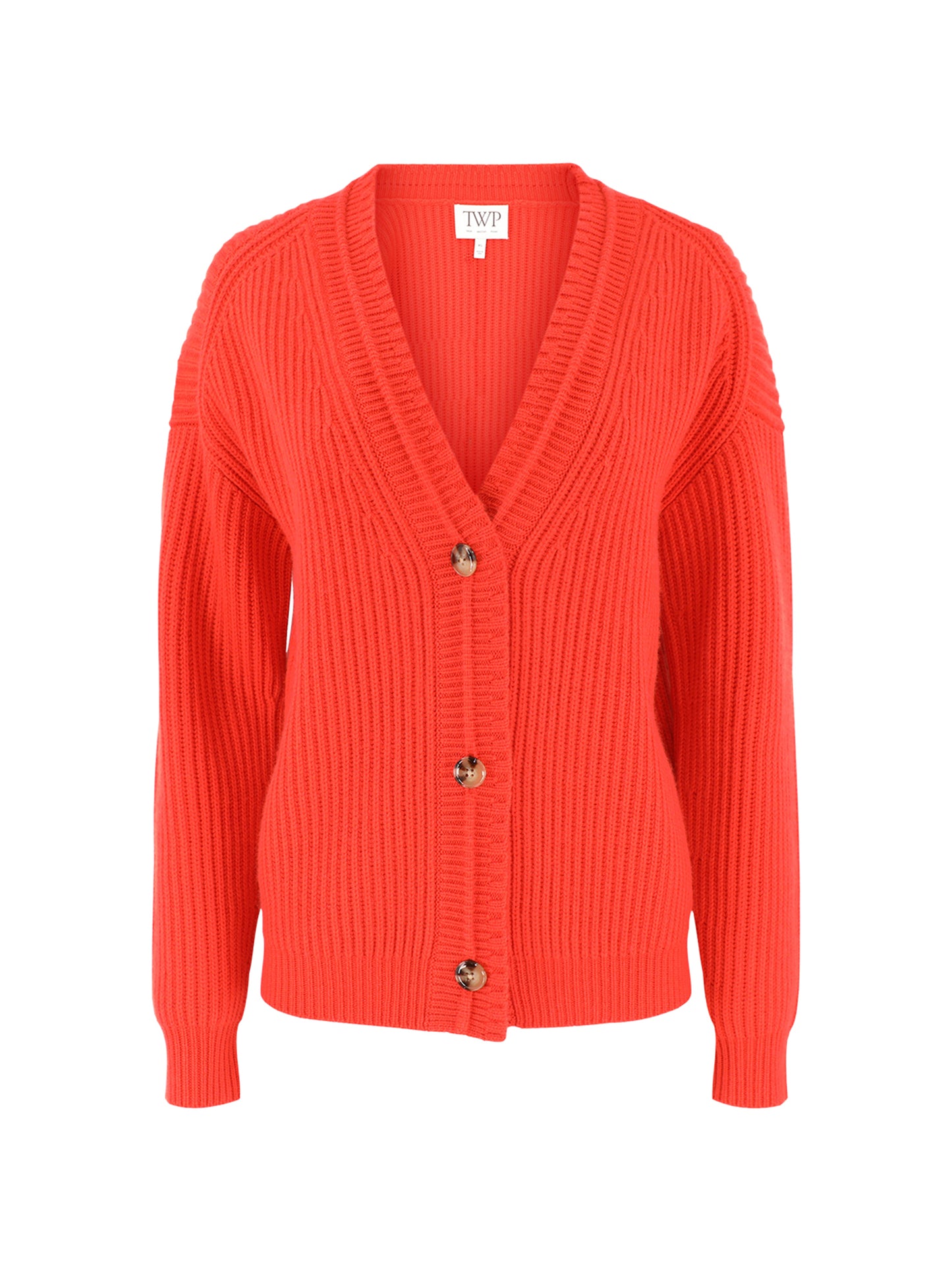 TWP Italian Cashmere Cardigan in Tomato