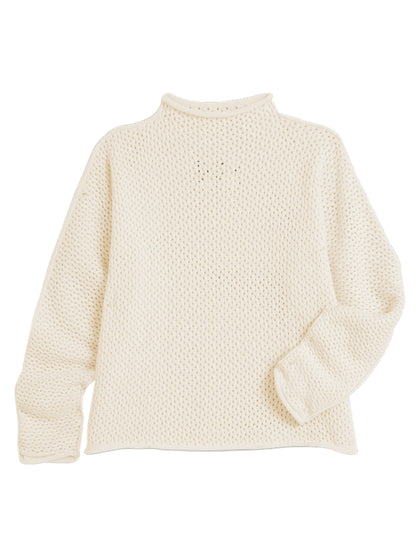Frank & Eileen Monterey Pointelle Sweater in Ivory