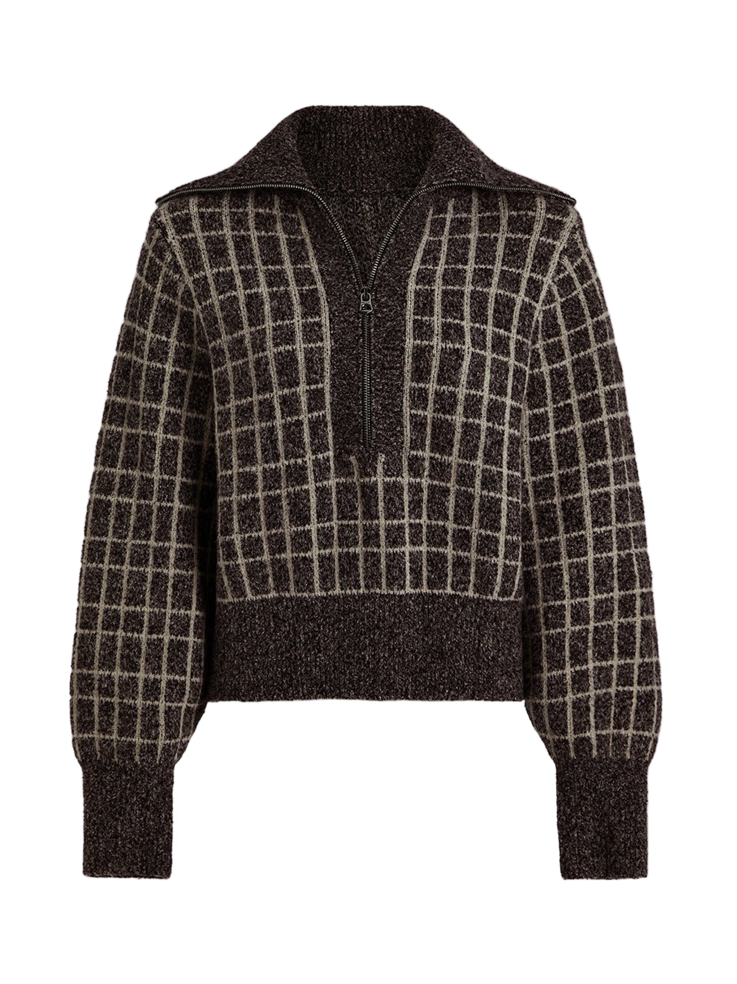 Varley Furley Half Zip Knit in Charcoal Marl