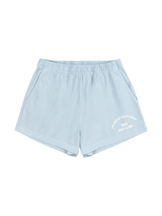 Sporty & Rich LA Athletic Grp Disco Shorts in China Blue