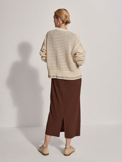 Varley Kris Relaxed Fit Knit Jacket in Birch
