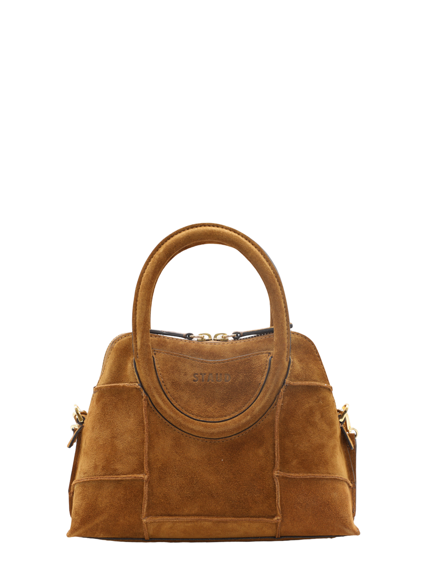 Staud Naomi Mini Satchel Bag in Tan