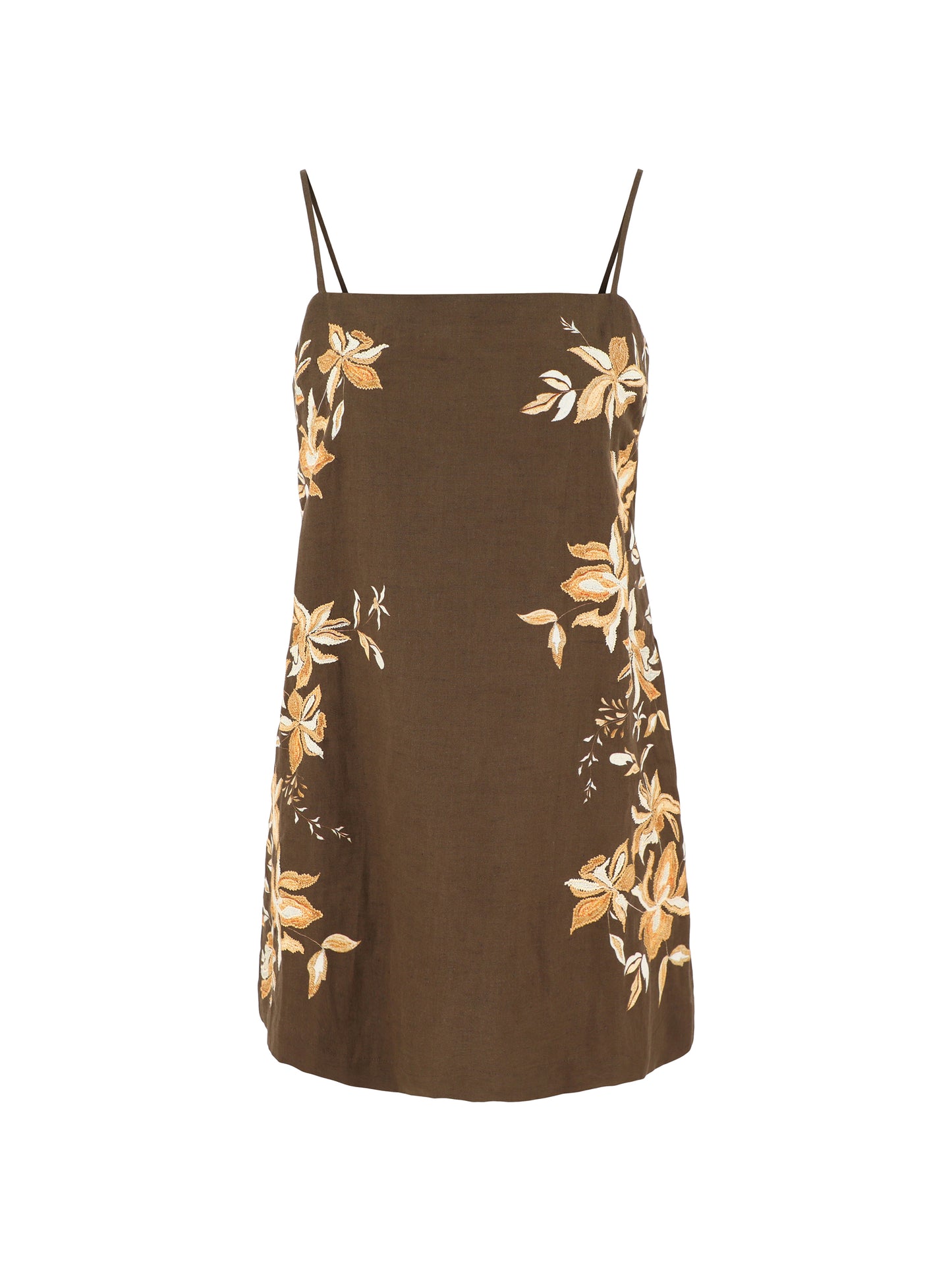 Hemant and Nandita Bota Mini Dress in Brown