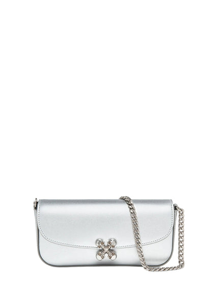 Alexander McQueen Skull Flower Small in Silver/Silver