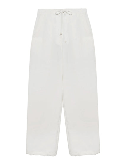 Simkhai Lennox Cotton Straight Leg Pant in Buttercream
