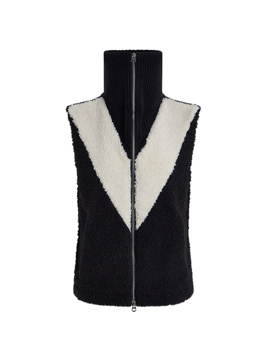 Varley Caspian Sherpa Gilet in Black