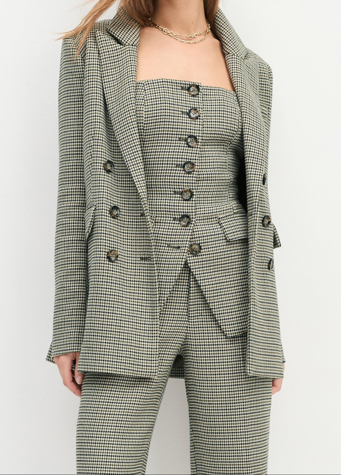 Favorite Daughter Phoebe Blazer in Cheshire Houndstooth