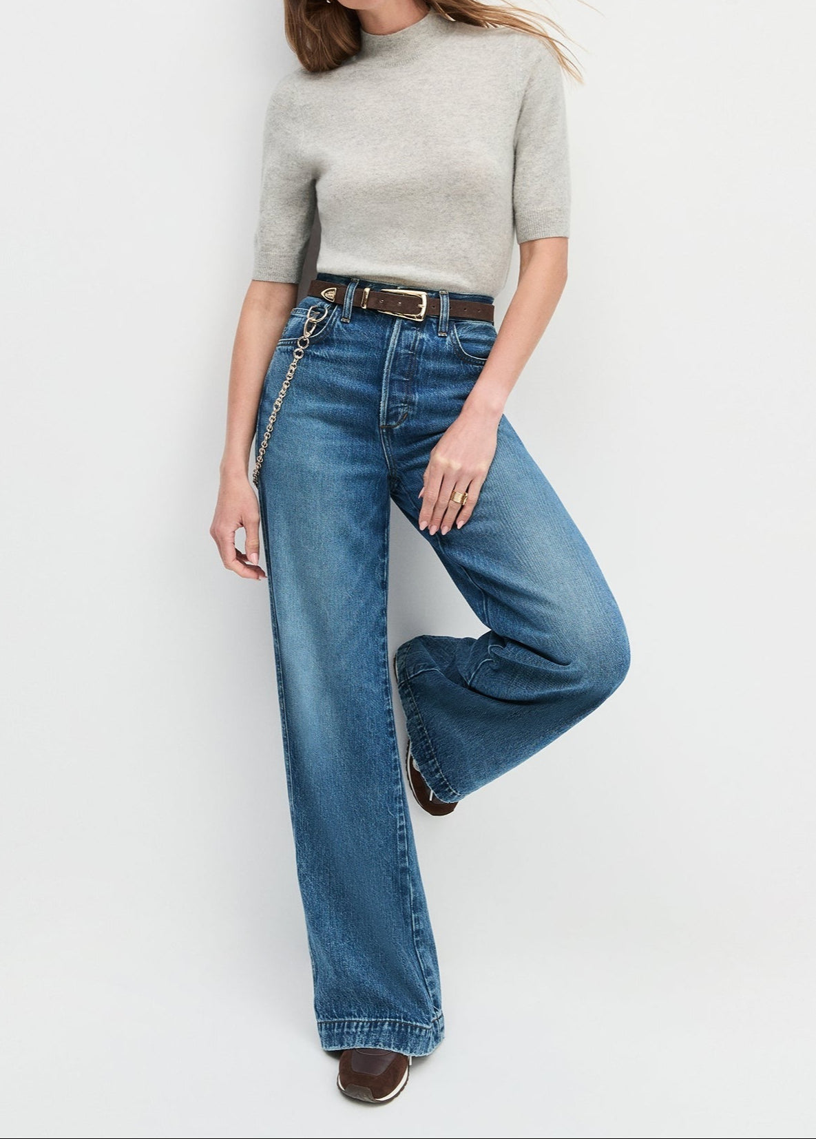 Favorite Daughter The Bonnie Top in Light Heather Grey