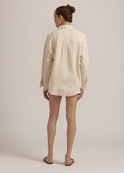 Favorite Daughter Ex-Boyfriend Shirt in Sand Stripe