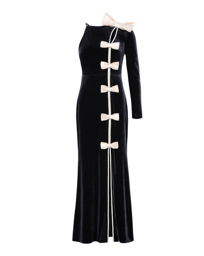 Hellessy Deidra Gown in Navy/Blush