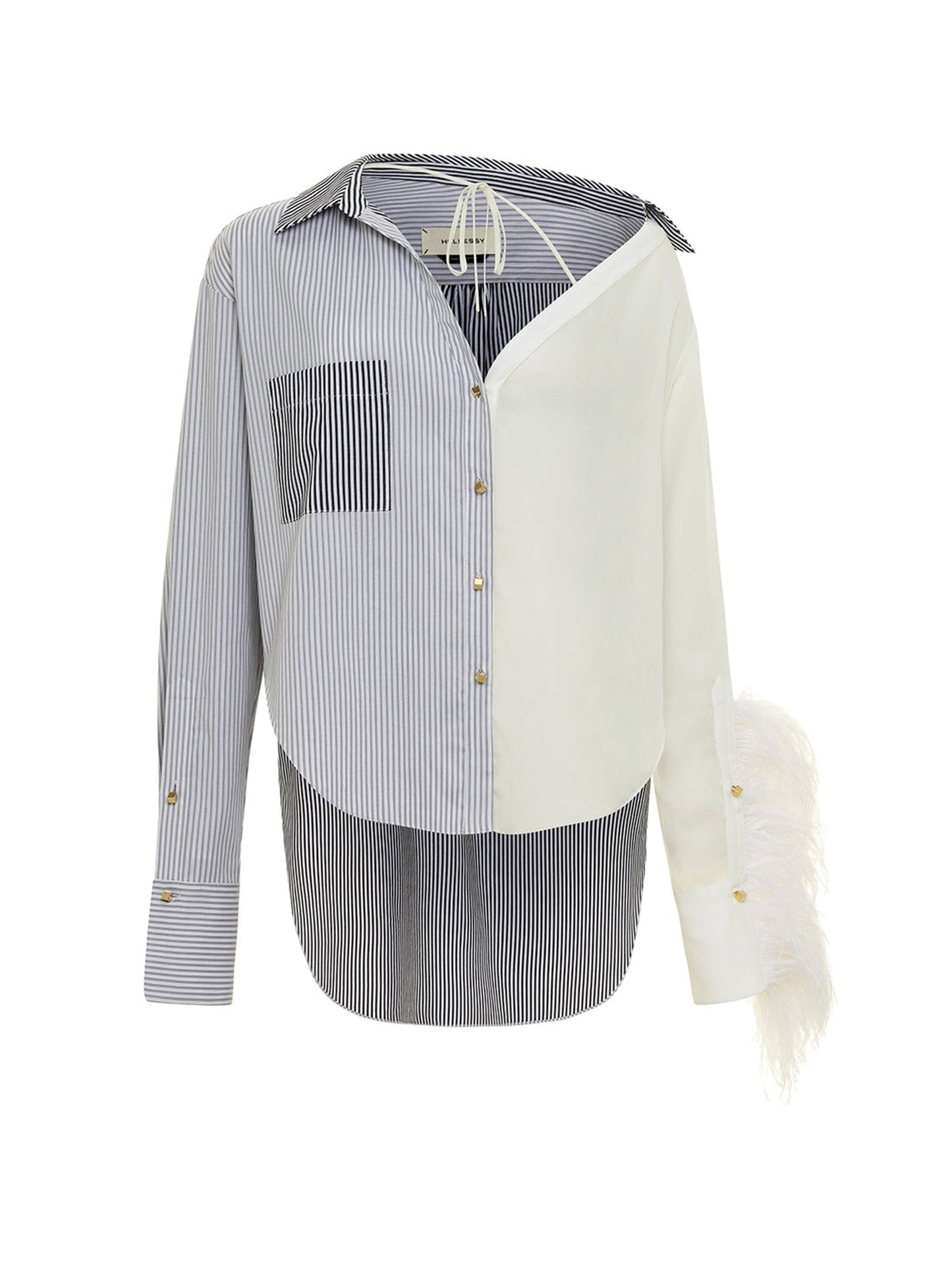 Hellessy Gemini Shirt in Stripe Cotton/Ecru