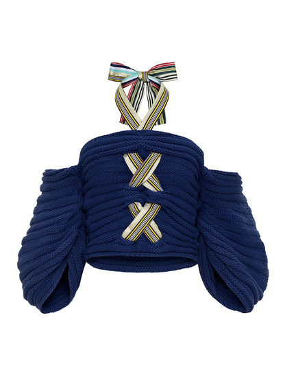 Hellessy Veronica Knit in Captain Blue/White