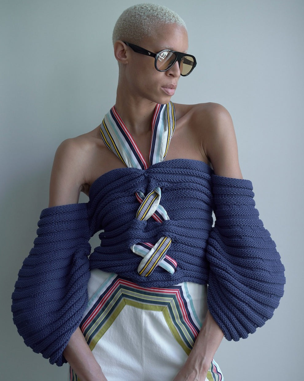 Hellessy Veronica Knit in Captain Blue/White