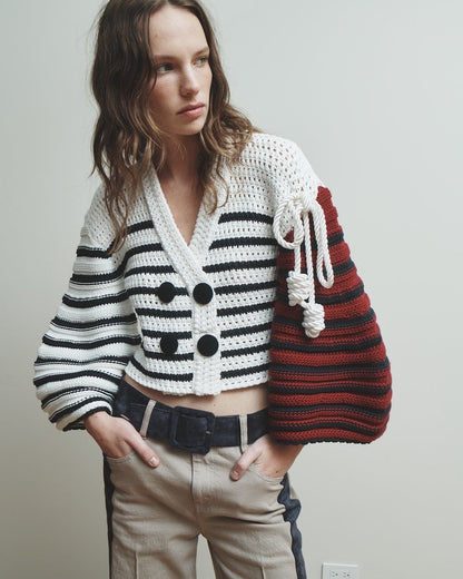 Hellessy Craig Cardigan in Multi Stripe